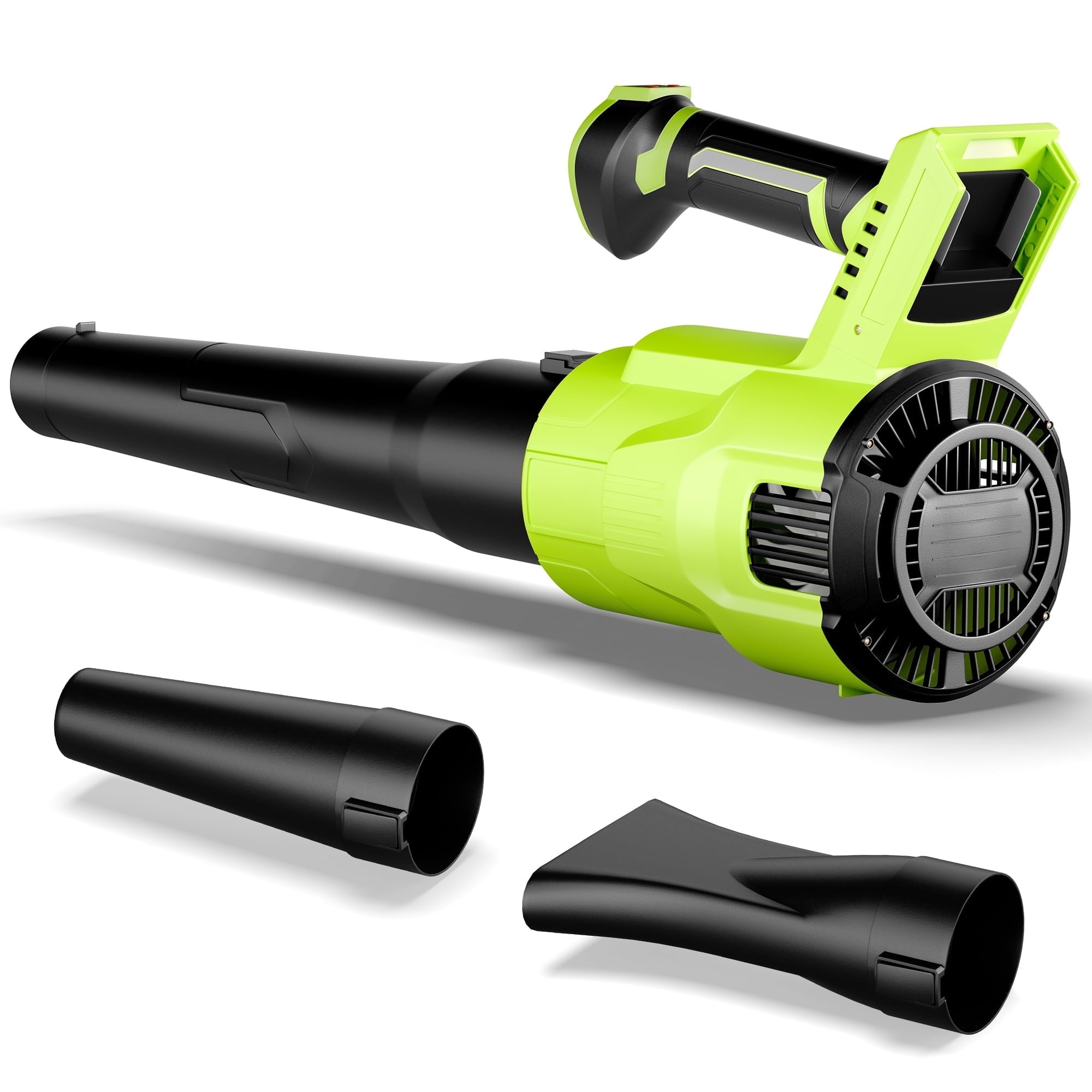 Fenbeli 21V Handheld Leaf Blower Cordless with 2x4.0Ah Battery 450CFM/150MPH Electric Leaf Blower for Lawn Care Green