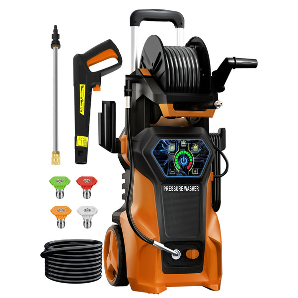Fenbeli Electric Pressure Power Washer - 4000 PSI MAX 2.6 GPM Power Washer Electric Powered, Orange
