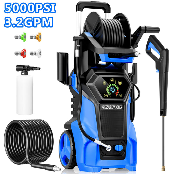 Fenbeli Electric Pressure Washer 4000 PSI, 2.6 GPM Power Washer Electric Powered with Foam Cannon, 4 Nozzles, Portable Power Washers Electric Powered for Home, Car, and Outdoor Cleaning