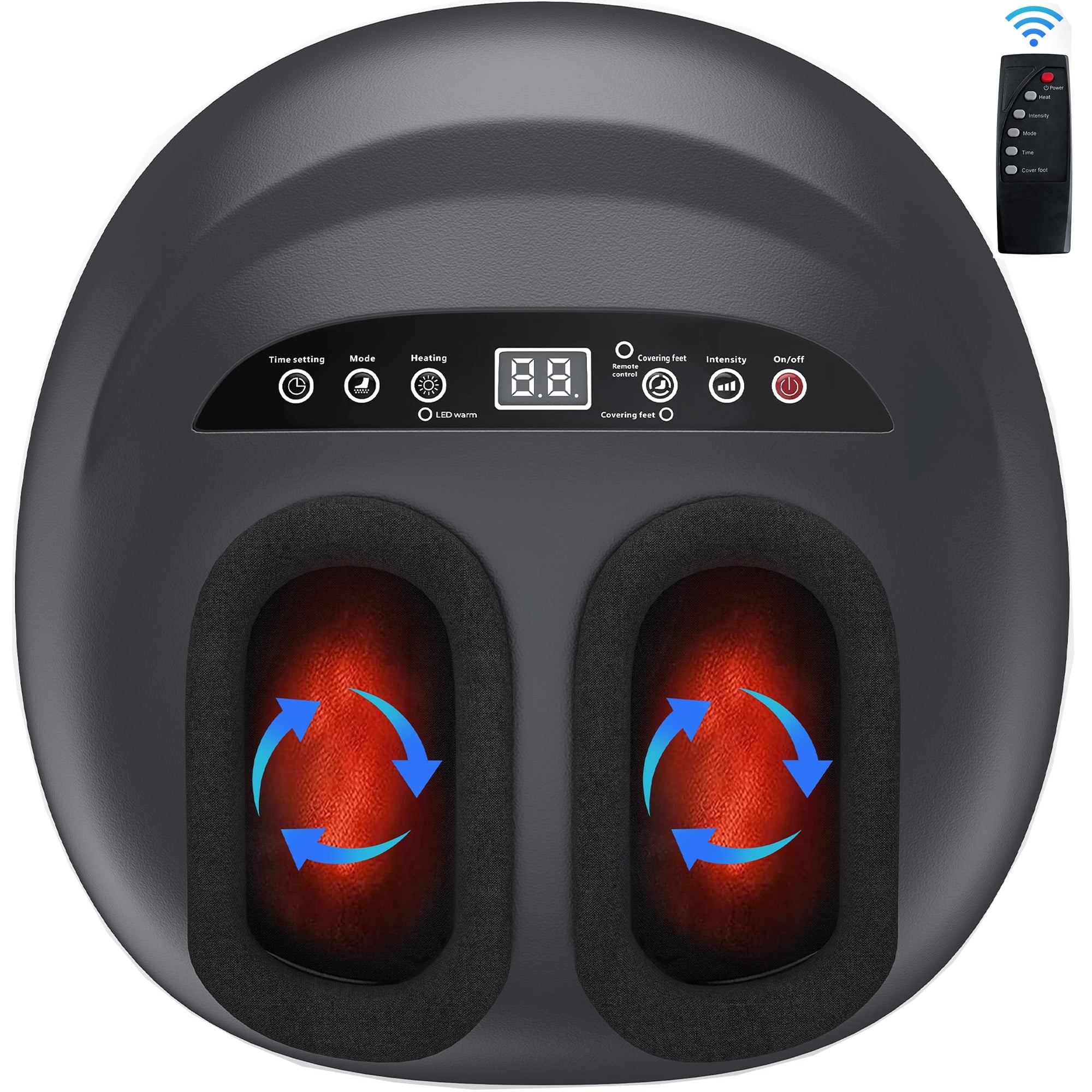 Fenbeli Shiatsu Foot Massager Machine with Heat, Rolling, Deep Kneading, Shiatsu Foot Massager,Birthday Christmas Gifts for Mom Dad Women Men