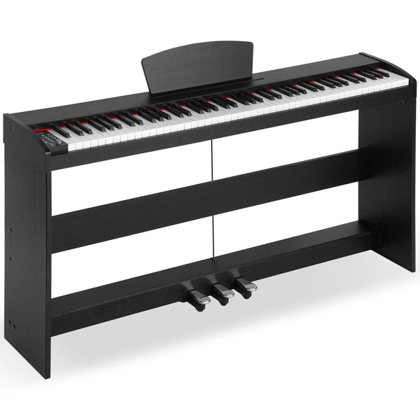 Fenbeli 88-Key Weighted Hammer Action Digital Piano with Speakers Furniture Stand and Triple Pedals Support Bluetooth,MIDI USB,Black