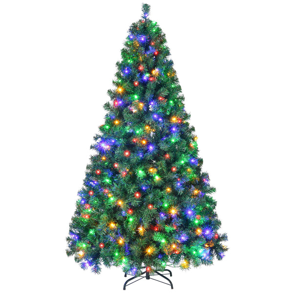Fenbeli 6FT Realistic Pre-Lit Green Spruce Artificial Holiday Christmas Tree with 350 Lights