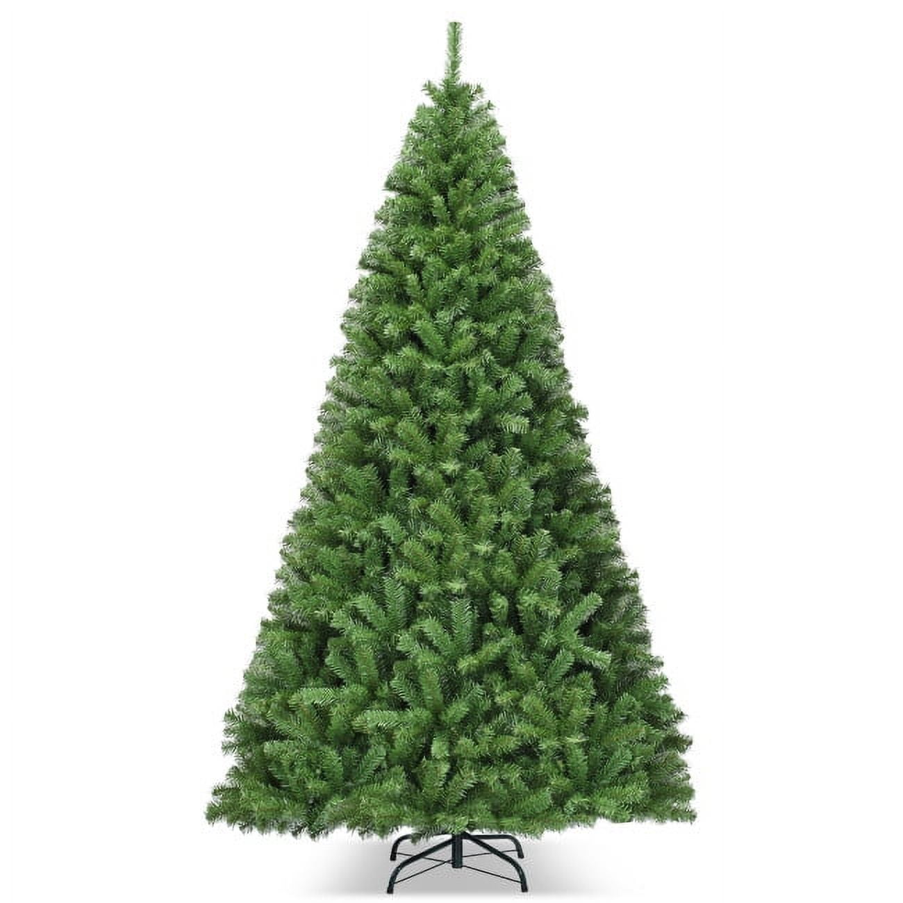 Fenbeli 7.5ft Flocked Artificial Christmas Tree, Pre-Lit Christmas Trees with 300 LED Lights, White Multicolor, Easy Setup, Ideal for Holiday Decor