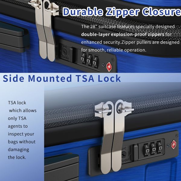3pc Hardside Checked Spinner Luggage Set