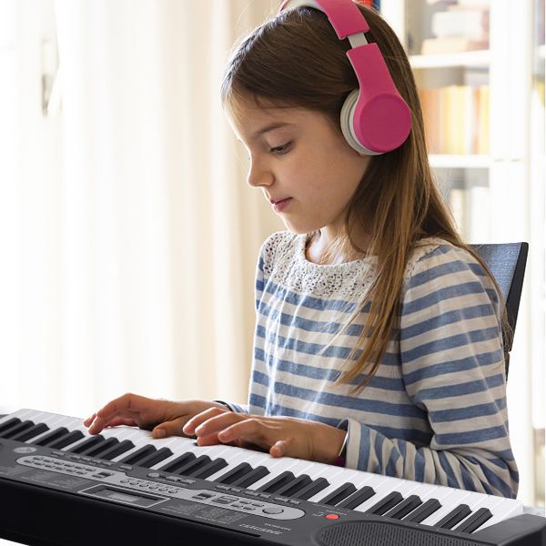 61-Key Beginners Electronic Keyboard Piano Set w/ LCD Screen, Lighted Keys, Teaching Modes