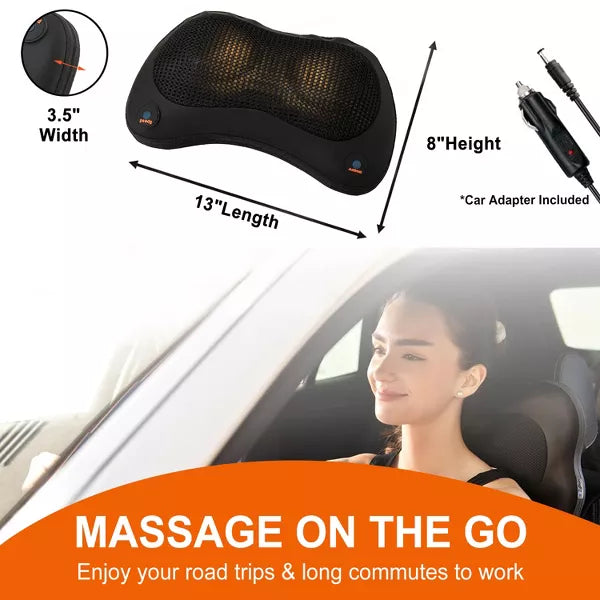 Shiatsu Heating Neck and Back Massager Pillow