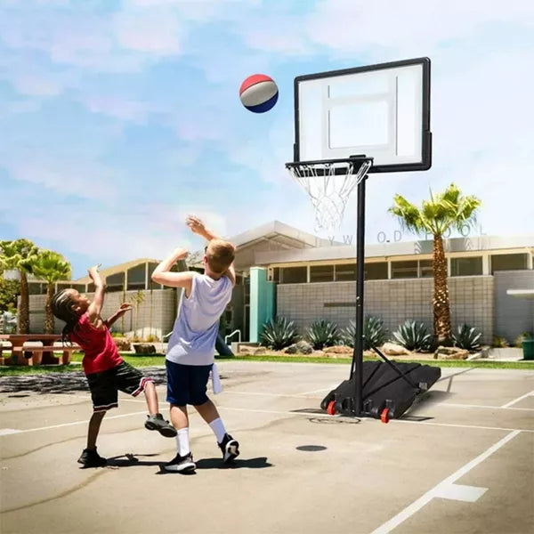 32in Portable Basketball Hoop System 5.2-7ft Height Adjustable