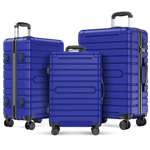 3 Piece Hard shell Luggage Sets Checked Spinner Luggage Set with YKK Zipper and TSA Lock