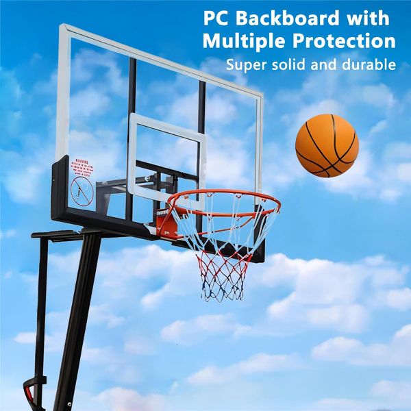 54 inch Adjustable Portable Basketball Hoop System