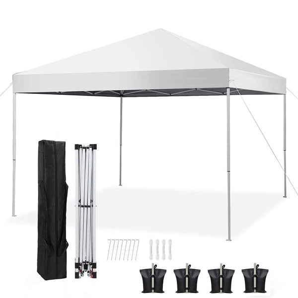 Patio 10' x10' Pop Up Canopy Folding Tent Sun Shelter UV50+ with 4 Sandbags