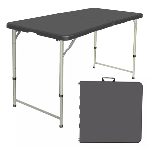 4ft Folding Table Adjustable Height Camping Table