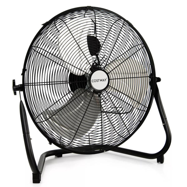 20 in. 3 fan speeds Floor Fan in Black with adjustable head