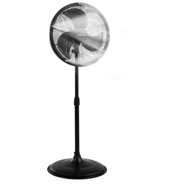 20 in. 3 Fan Speeds Pedistal Fan In Black With Adjustable Height