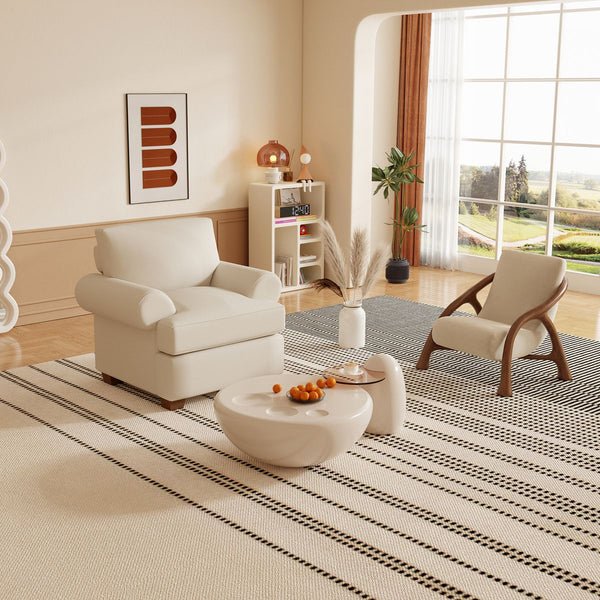 Modern Single Sofa Oversized Fabric Armchair