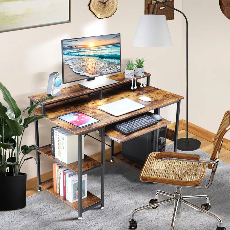 Computer Desk with Monitor Stand