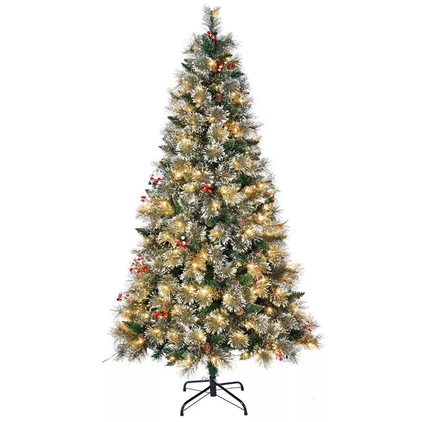 6.5ft Pre-Lit Premium Pine Artificial Christmas Tree with 250 LED Lights