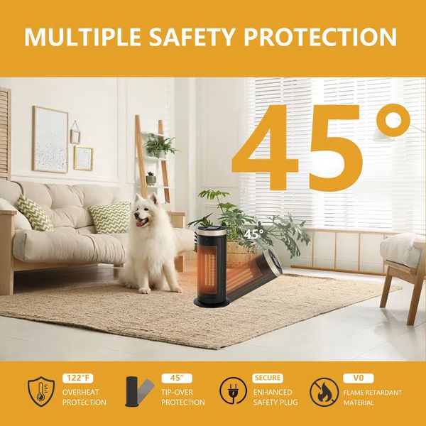 Space Heater 1500W Electric Heater for Indoor Use