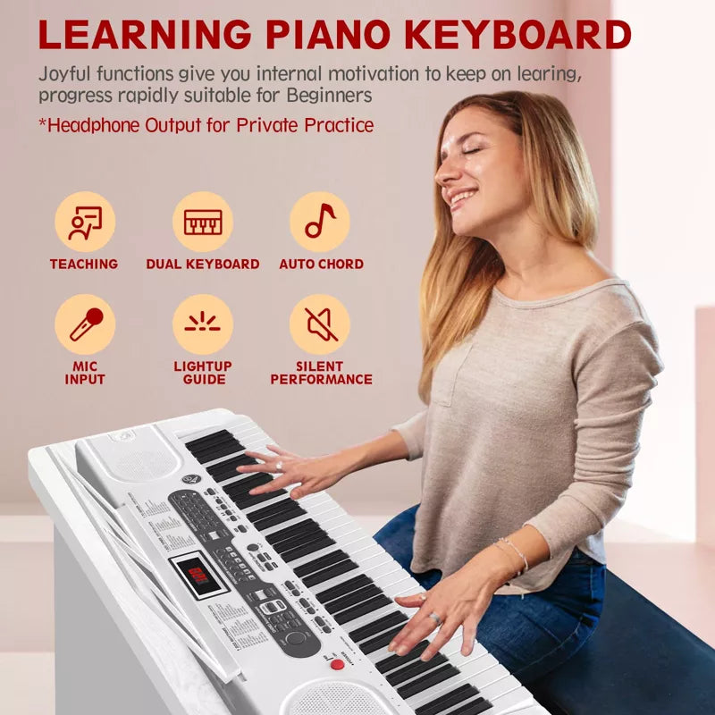 Full Size Digital Piano 88 Key Keyboard with Sensitive Touch and Recording Feature