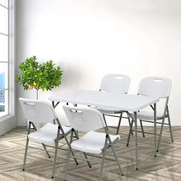 4ft Folding Table 19in-29in Height Adjustable Camping Table