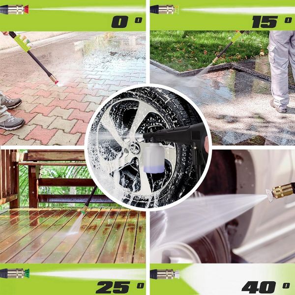 3500 PSI Electric Pressure Washer 2.4 GPM with 4 Different Pressure Tips Foam Cannon