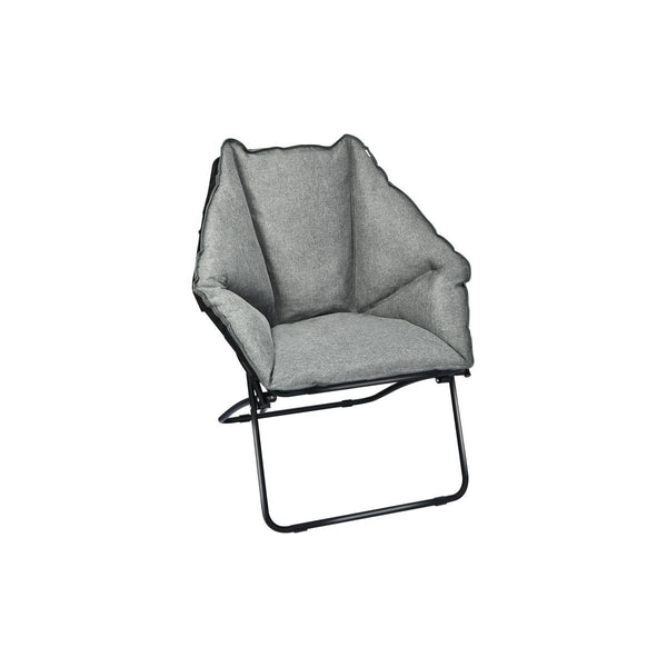 Oversized Leisure Camping Chair - Foldable & Sturdy Iron Frame for Comfort