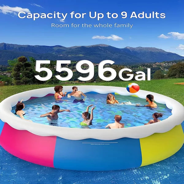 18ft x 48in Round Above Ground Swimming Pool Include Ladder, Filter Pump and Cover