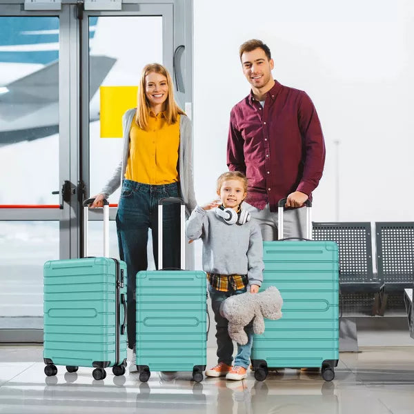 3 Piece Hard shell Luggage Sets Checked Spinner Luggage Set with YKK Zipper and TSA Lock