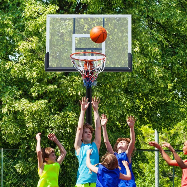 54in Portable Basketball Hoop System 7.5-10 FT Adjustable with Wheels Outdoor