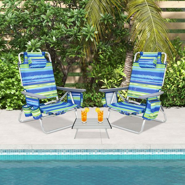 4-Piece Patio Furniture Set with Glass Top Coffee Table - Brown