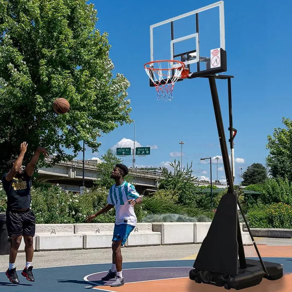 54in Portable Basketball Hoop System 7.5-10ft Height Adjustable