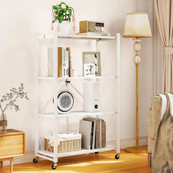 4-Tier Storage Shelves Foldable metal shelves Garage Shelving Units