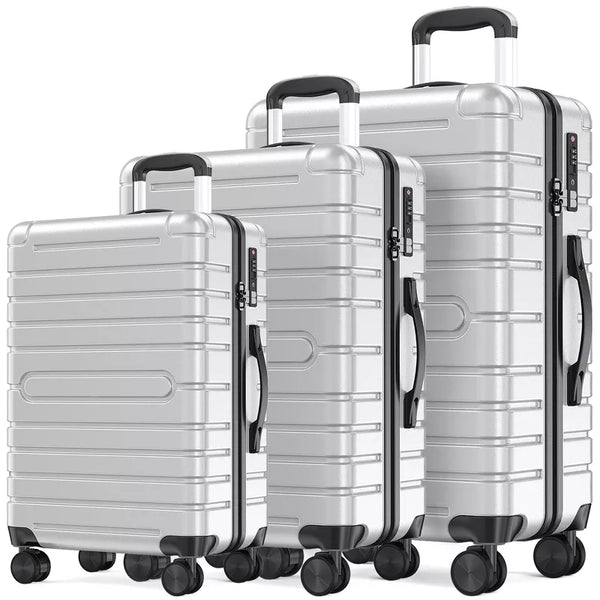 3 Piece Hardside Luggage Set Suitcase Set with Spinner Wheels and TSA Lock