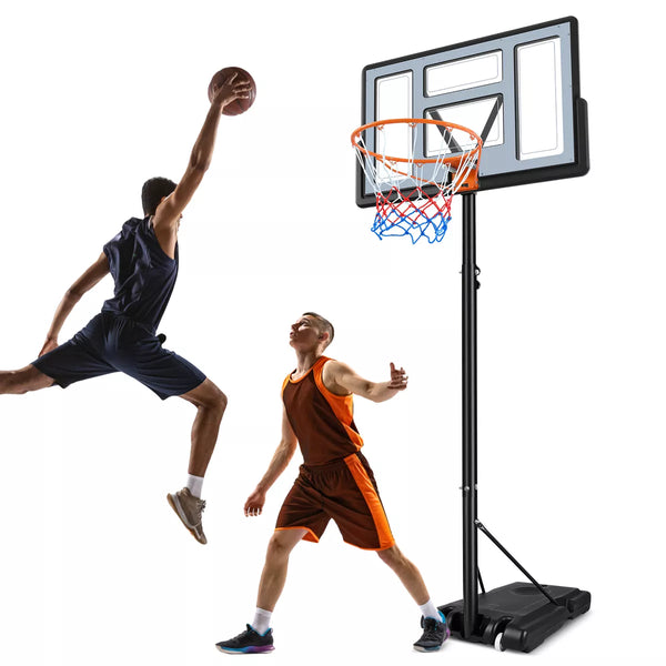 44in Portable Basketball Hoop System 7.5-10ft Height Adjustable