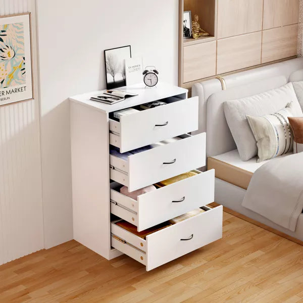 4 Drawer Dresser Wood Storage Cabinet Large drawers