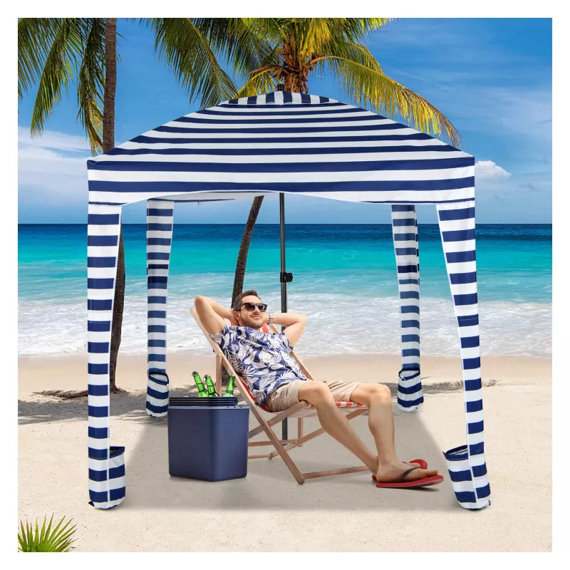 6ftx6ft Portable Beach Cabana Tent with Carry Bag