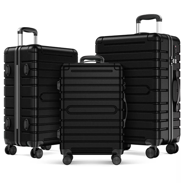 3 Piece Hard shell Luggage Sets Checked Spinner Luggage Set with YKK Zipper and TSA Lock