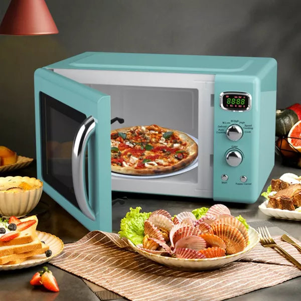 0.9 cu.ft. Green Practical 900-Watt Countertop Microwave Oven with Timer and Child Lock