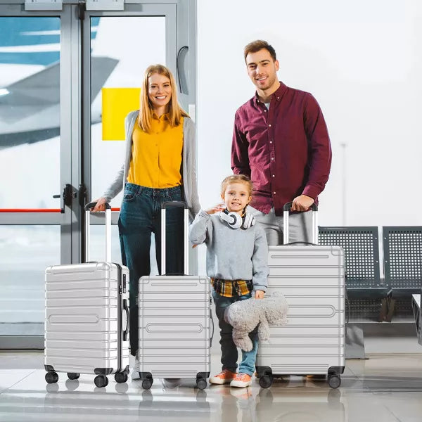 3 Piece Hard shell Luggage Sets Checked Spinner Luggage Set with YKK Zipper and TSA Lock
