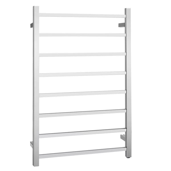 Electric Plug-In Wall-Mounted Towel Warmer Drying Rack in Silver