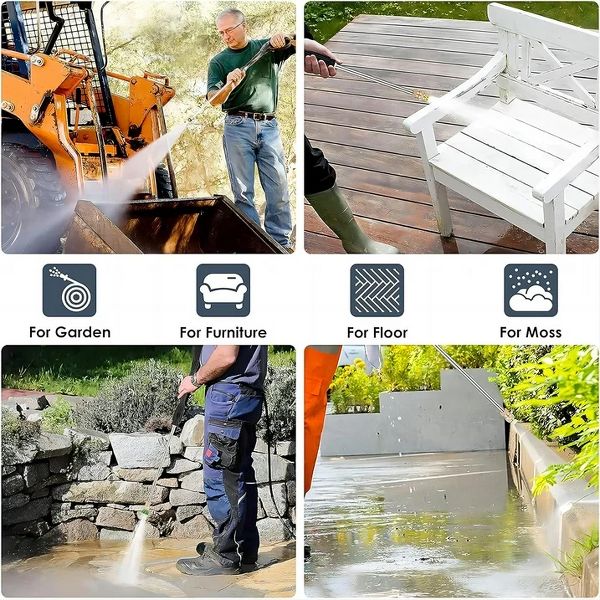Electric Pressure Washer 3500 PSI 2.5 GPM with 360¡ã Wheels 4 Nozzles Foam Cannon for Cars Patios Driveways Blue