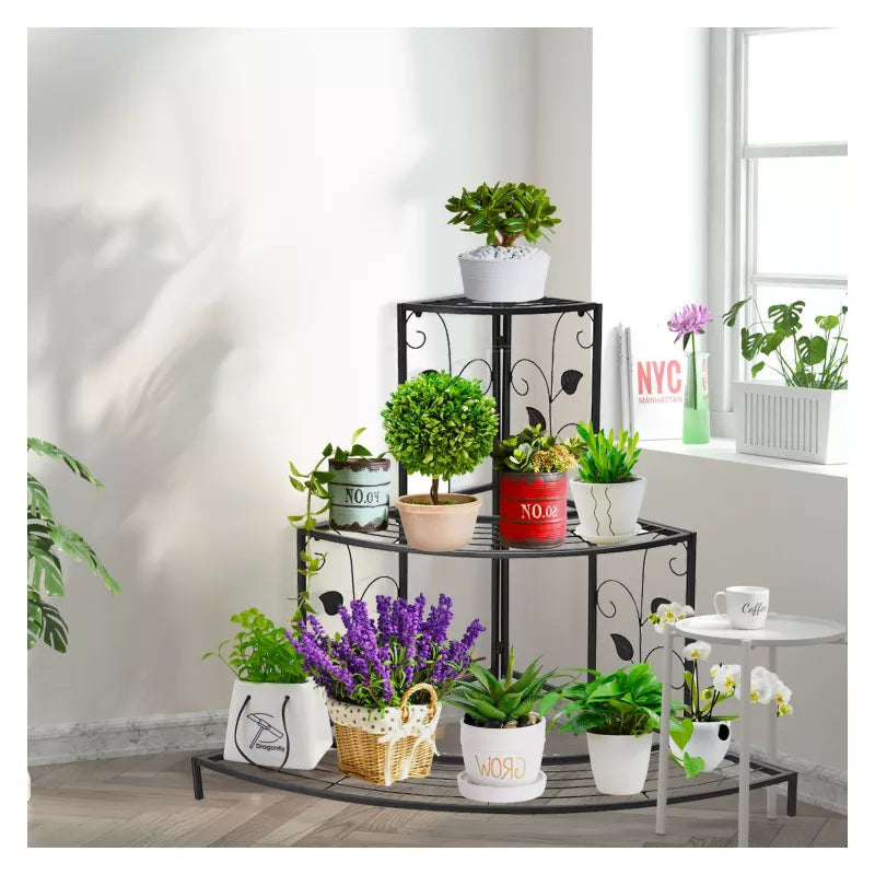 3 Tier Corner Metal Plant Stand
