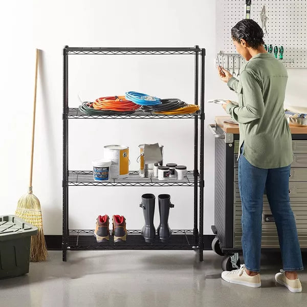 4-Tier Storage Shelves Wire Shelving Units 1000lbs Weight Capacity