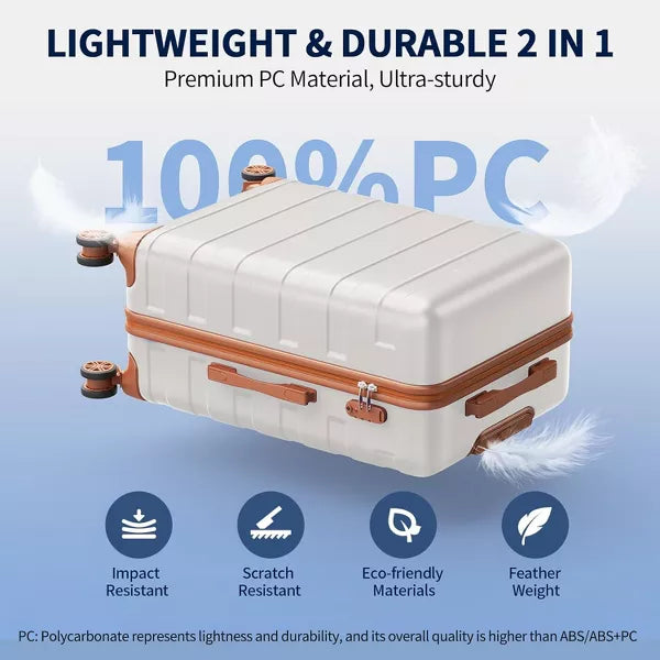 3 Piece Hardshell Luggage Sets Checked Spinner Luggage Set with TSA Lock