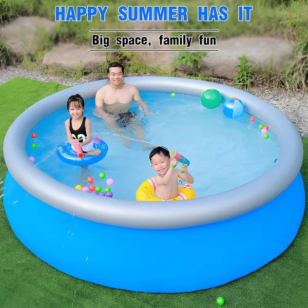 8 Foot x 30 Inch Inflatable Above Ground Swimming Pool