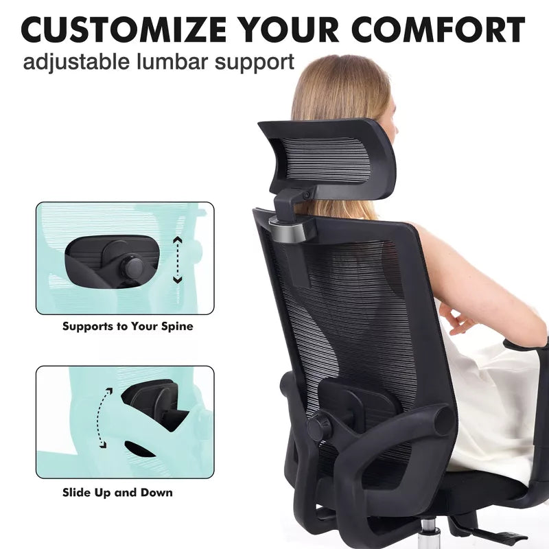 Mesh Office Chair High Back Ergonomic Swivel Chair