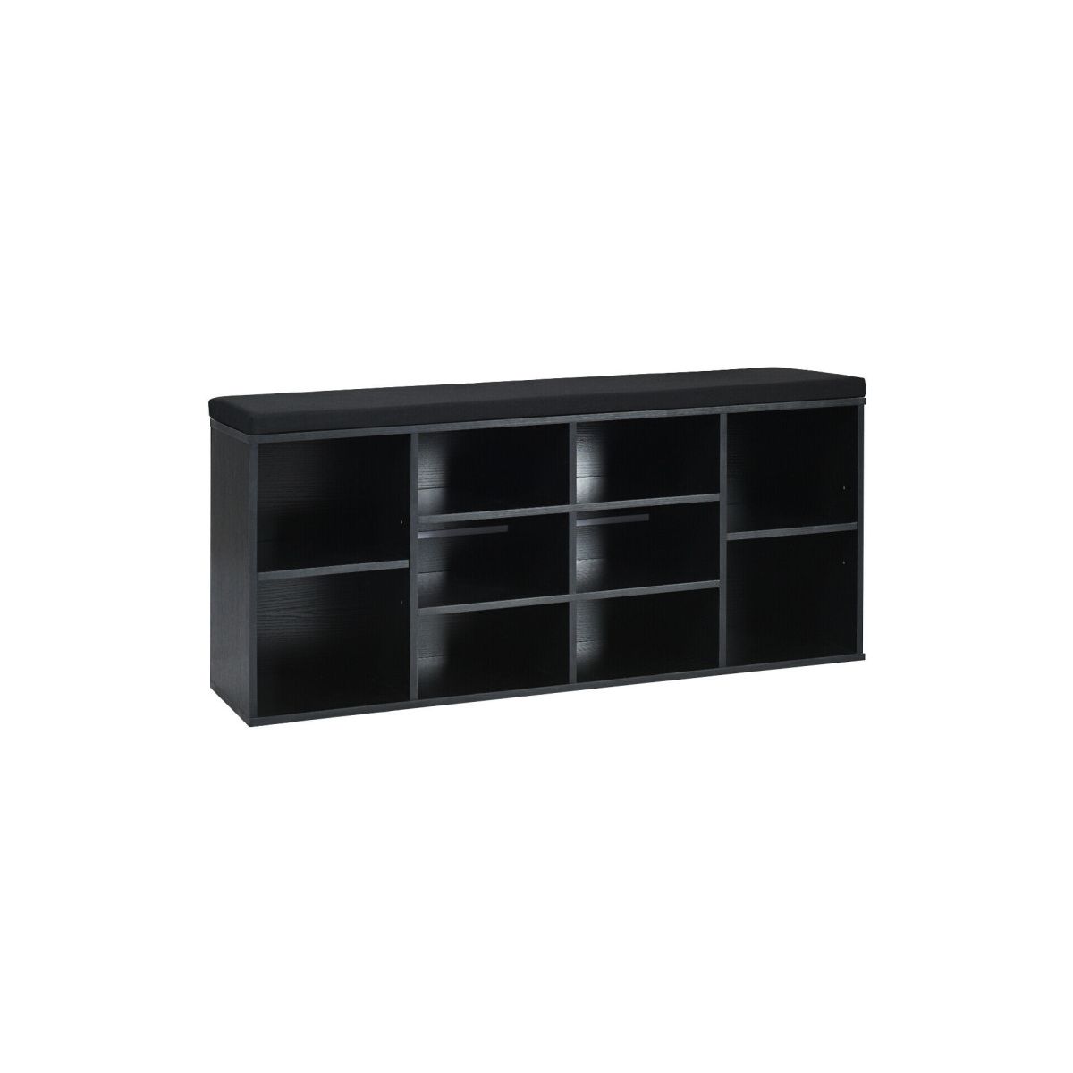 Black Shoe Storage Bench