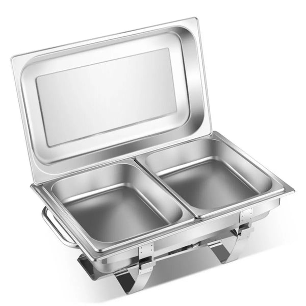9 qt. Stainless Steel Chafing Dish Buffet Set Full-Size Party Chafing Set (2-Packs)