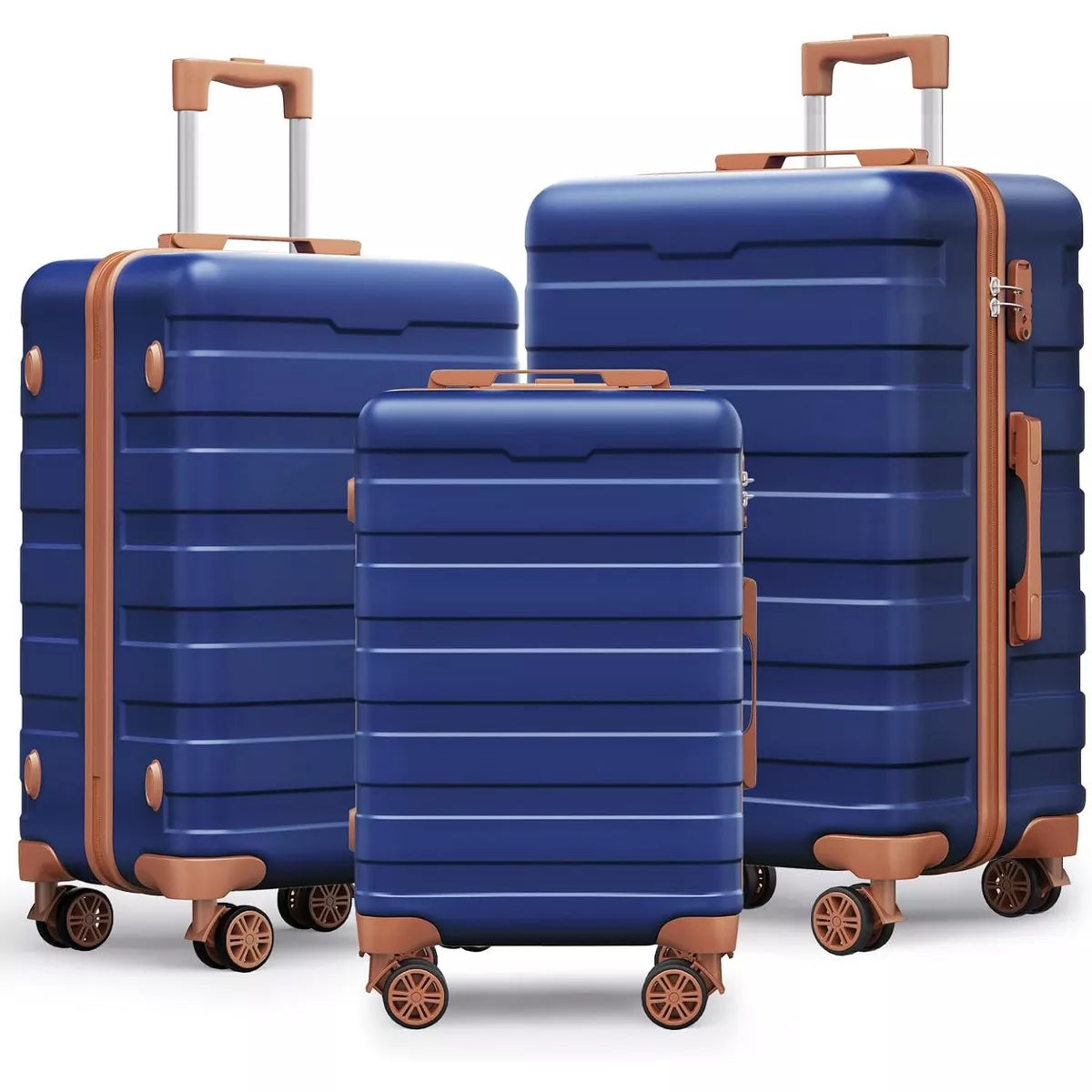 3 Piece Hardshell Luggage Sets Checked Spinner Luggage Set with TSA Lock