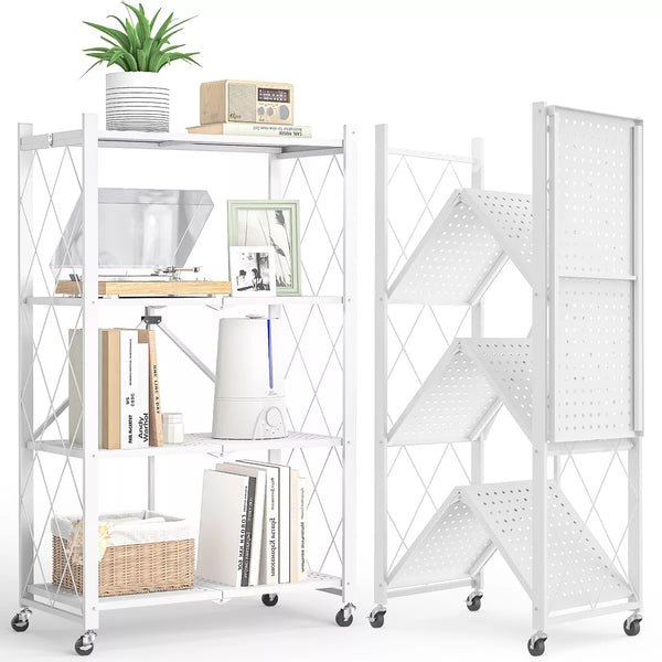 4-Tier Storage Shelves Foldable metal shelves Garage Shelving Units