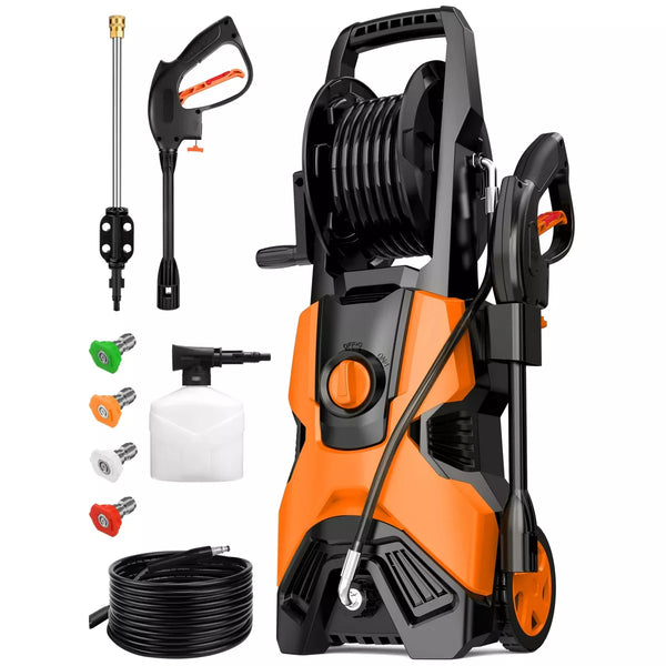 3200 PSI Electric Pressure Washer 2.2 GPM with 4 Nozzles & Spray Gun